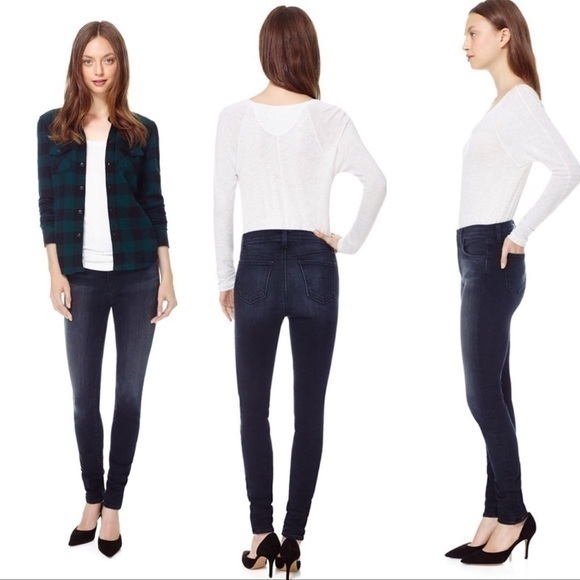 J Brand Maria High Rise Skinny Jeans Impressions Dark Wash 27